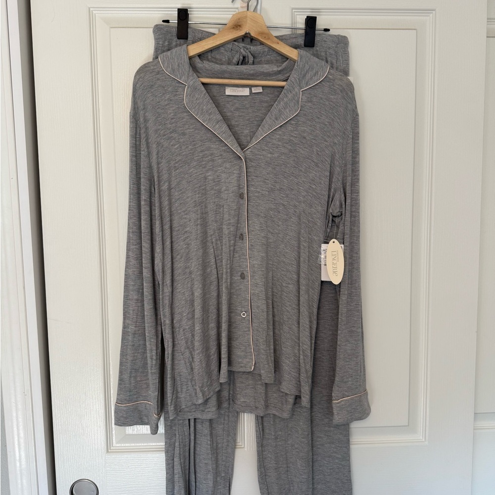 Nordstrom Gray Pajama Set Intimates & Sleepwear